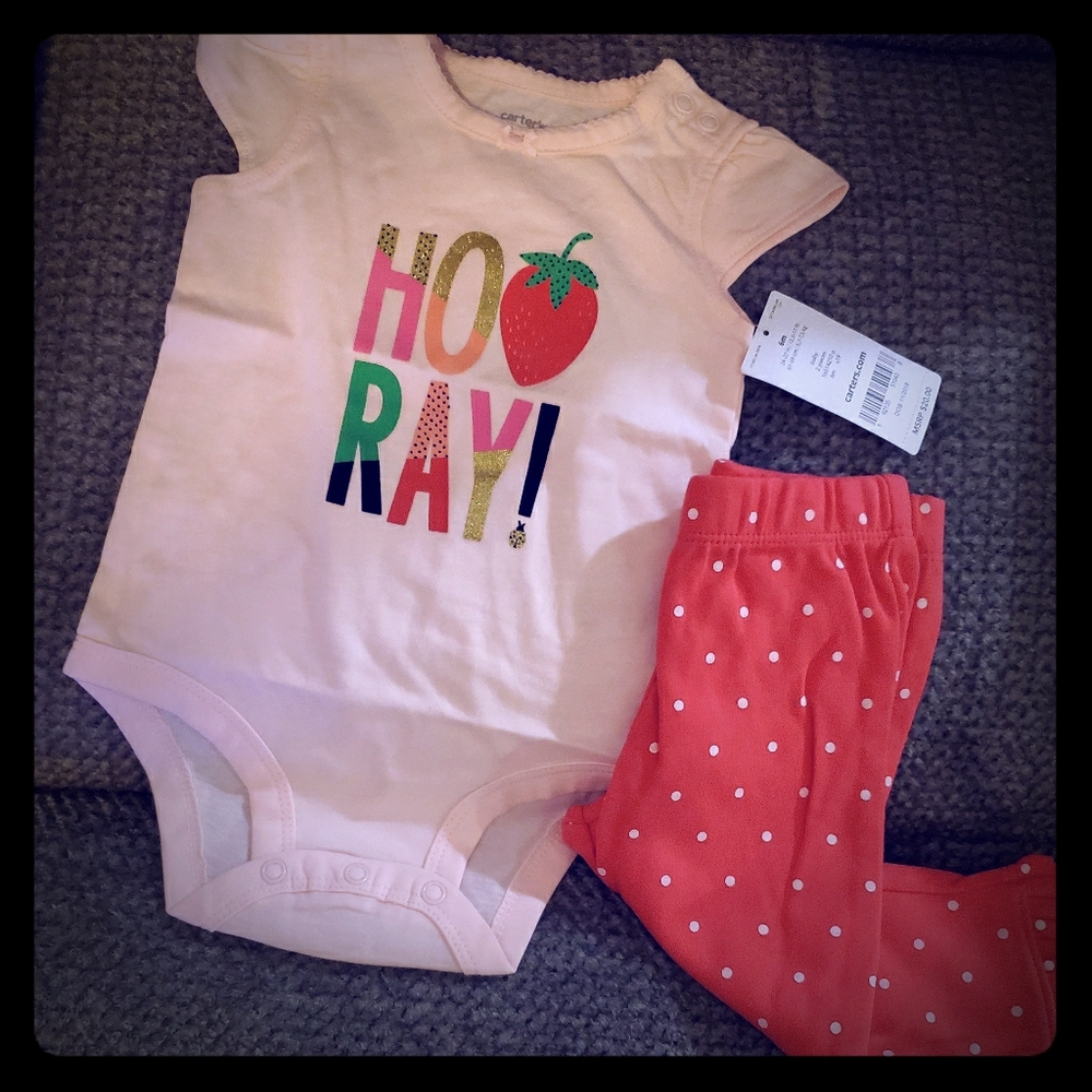 Carters strawberry outfit